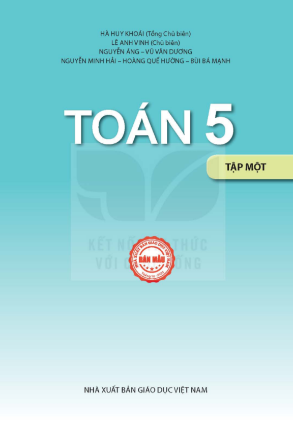 Tải PDF shs Toán 5 Kết nối tri thức tập 1 