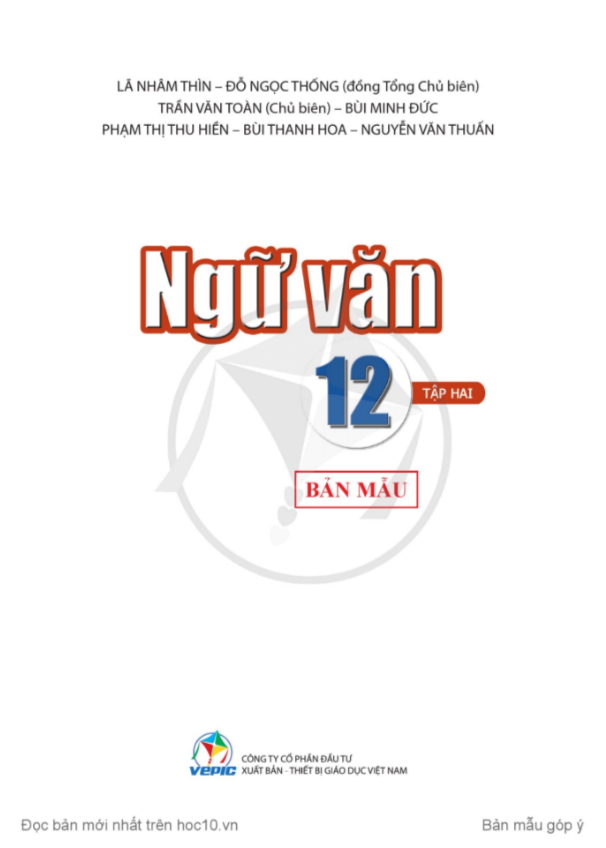 Tải PDF shs Ngữ văn 12 Cánh diều tập 2