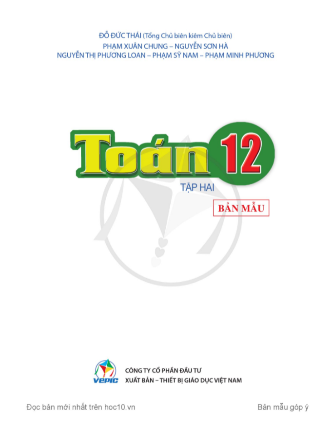 Tải PDF shs Toán 12  Cánh diều tập 2