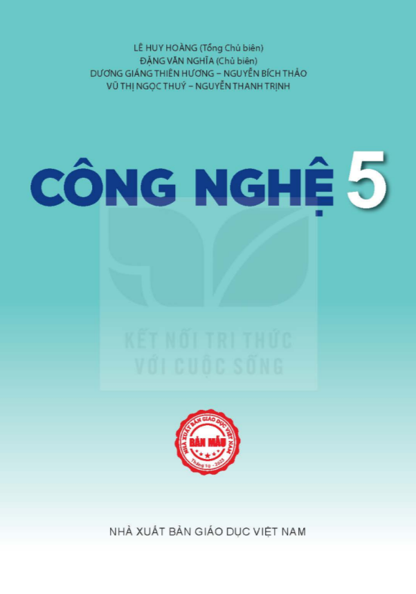 Tải PDF shs Công nghệ 5 Kết nối tri thức