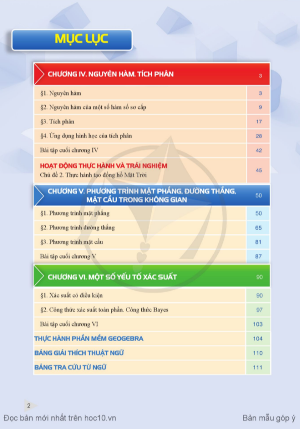 Tải PDF shs Toán 12  Cánh diều tập 2