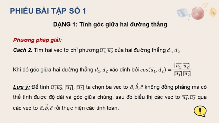 Giáo án powerpoint dạy thêm Toán 11 cánh diều Chương 8 Bài 1: Hai đường thẳng vuông góc