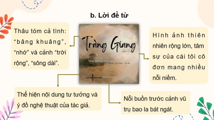 Giáo án powerpoint dạy thêm Ngữ văn 11 kết nối Bài 2: Tràng giang