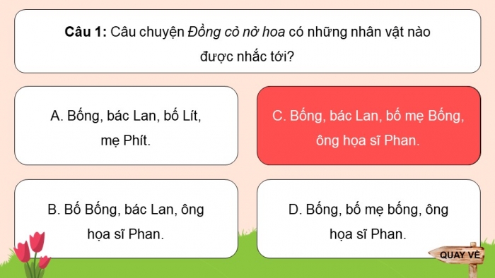 Giáo án powerpoint dạy thêm tiếng việt 4 kết nối Bài 18: Đồng cỏ nở hoa