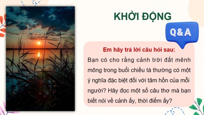 Giáo án powerpoint dạy thêm Ngữ văn 11 kết nối Bài 2: Tràng giang