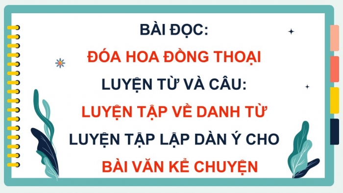 Giáo án powerpoint dạy thêm tiếng việt 4 chân trời CĐ 1 Bài 2: Đoá hoa đồng thoại 