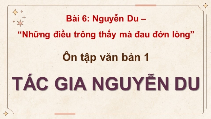 Giáo án powerpoint dạy thêm Ngữ văn 11 kết nối Bài 6 Tác gia Nguyễn Du