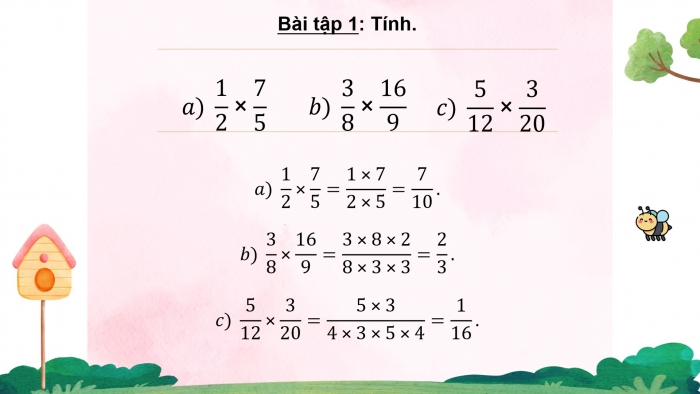 Giáo án powerpoint dạy thêm Toán 4 chân trời Bài 74: Phép nhân phân số