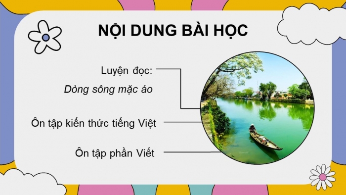 Giáo án powerpoint dạy thêm tiếng việt 4 chân trời CĐ 6 bài 3: Dòng sông mặc áo