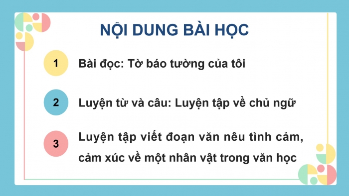 Giáo án powerpoint dạy thêm Tiếng Việt 4 kết nối Bài 5: Tờ báo tường của tôi