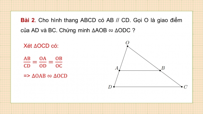Giáo án powerpoint dạy thêm Toán 8 kết nối Bài 33: Hai tam giác đồng dạng