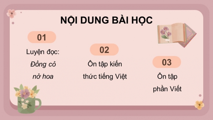 Giáo án powerpoint dạy thêm tiếng việt 4 kết nối Bài 18: Đồng cỏ nở hoa