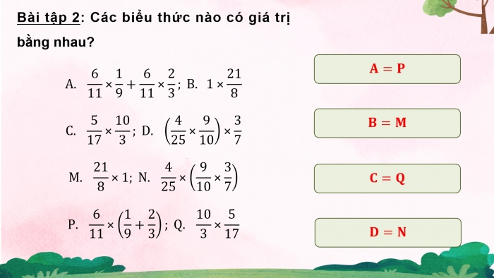 Giáo án powerpoint dạy thêm Toán 4 chân trời Bài 74: Phép nhân phân số