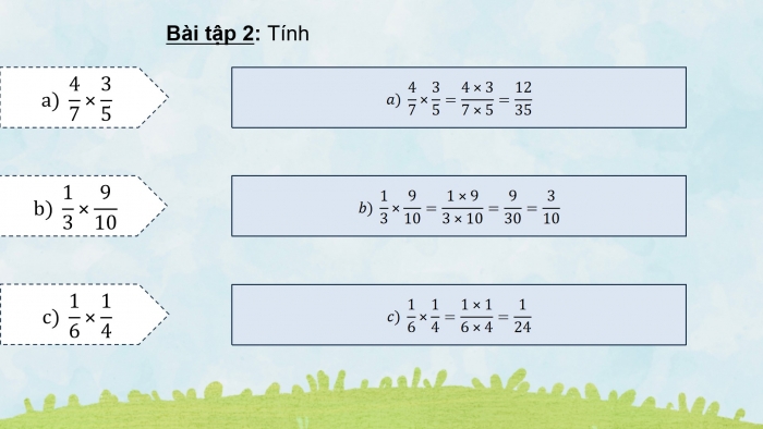 Giáo án powerpoint dạy thêm Toán 4 cánh diều Bài 80: Phép nhân phân số