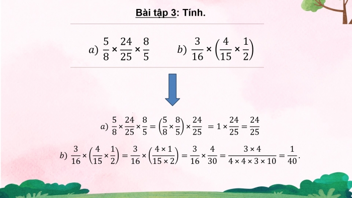 Giáo án powerpoint dạy thêm Toán 4 chân trời Bài 74: Phép nhân phân số