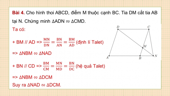 Giáo án powerpoint dạy thêm Toán 8 kết nối Bài 33: Hai tam giác đồng dạng