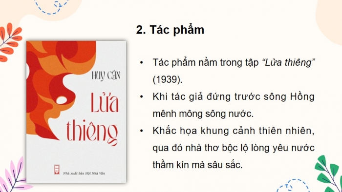 Giáo án powerpoint dạy thêm Ngữ văn 11 kết nối Bài 2: Tràng giang