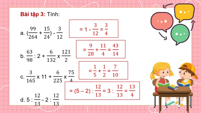 Giáo án powerpoint dạy thêm Toán 4 kết nối Bài 70: Ôn tập phép tính với phân số