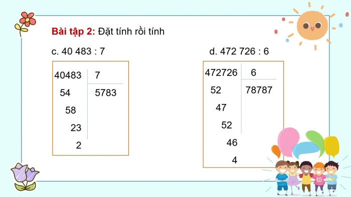 Giáo án powerpoint dạy thêm Toán 4 kết nối Bài 39: Chia cho số có một chữ số