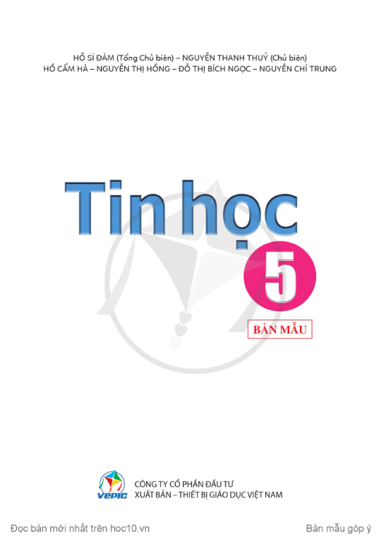 Tải PDF shs Tin học 5 Cánh diều 