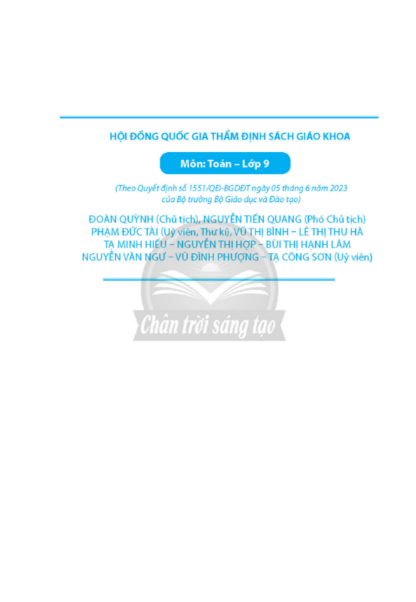 Tải PDF shs Toán 9 Chân trời sáng tạo tập 1