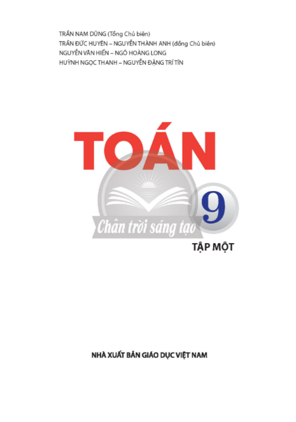 Tải PDF shs Toán 9 Chân trời sáng tạo tập 1