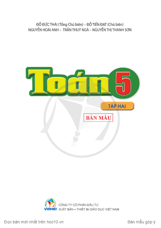 Tải PDF shs Toán 5 Cánh diều tập 2