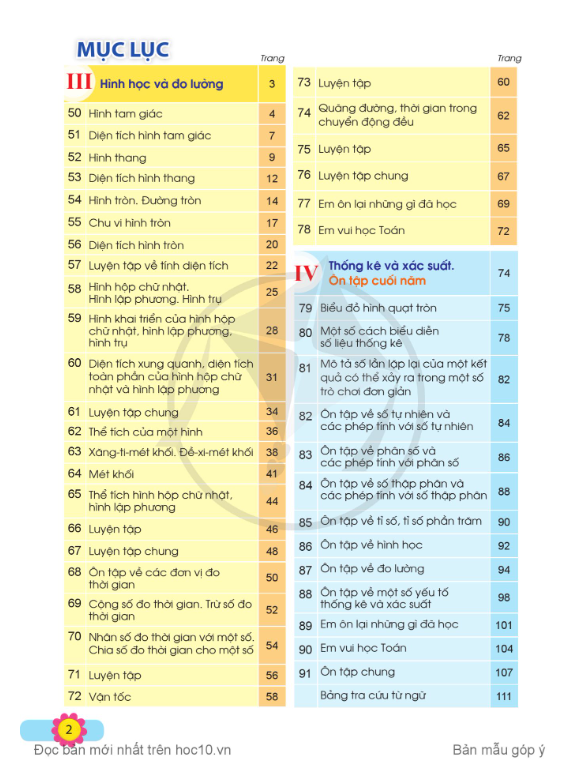 Tải PDF shs Toán 5 Cánh diều tập 2