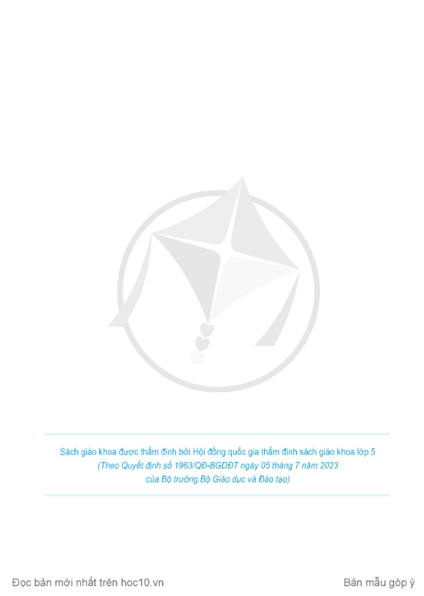 Tải PDF shs Toán 5 Cánh diều tập 1 