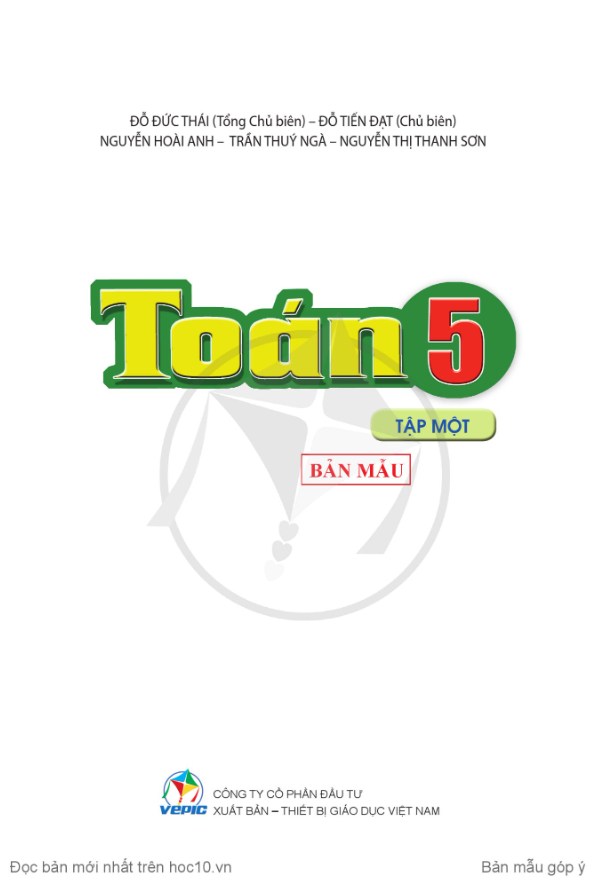 Tải PDF shs Toán 5 Cánh diều tập 1 