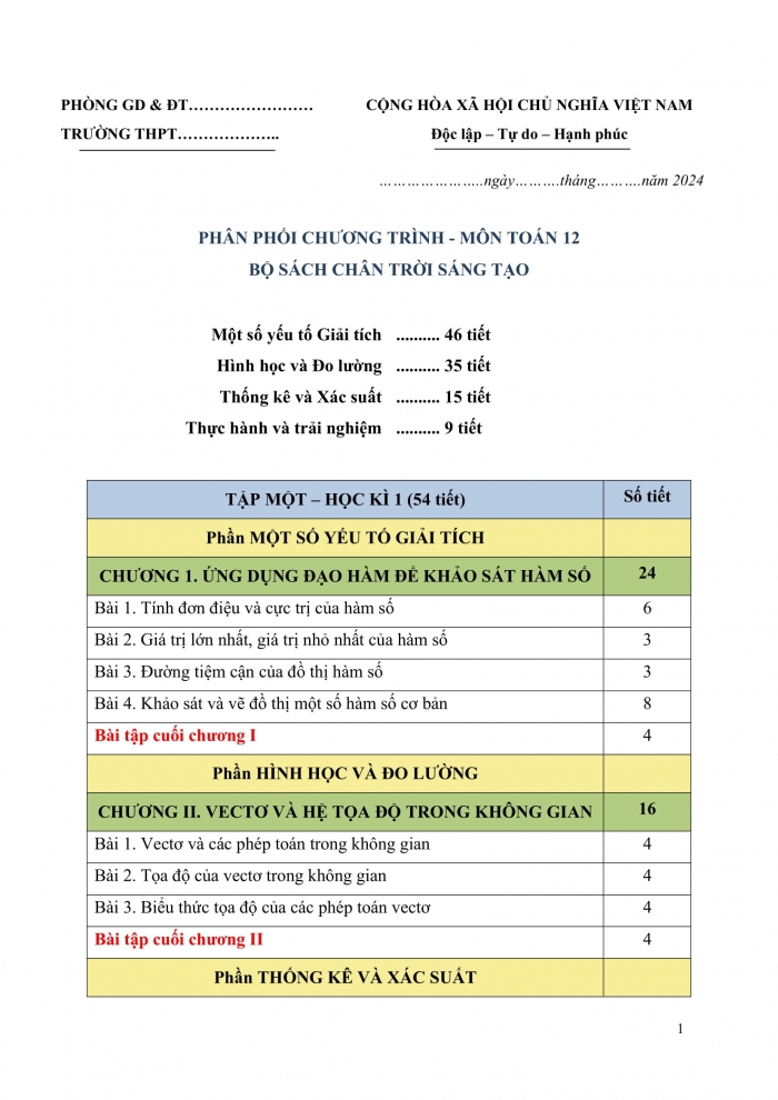 PPCT toán 12 chân trời sáng tạo