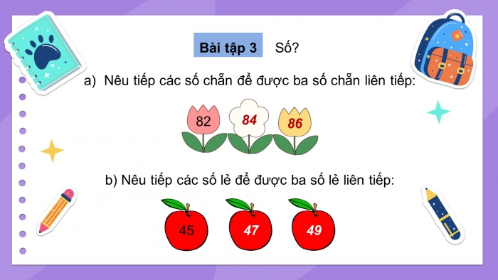 Giáo án powerpoint dạy thêm Toán 4 chân trời Bài 4: Số chẵn, số lẻ