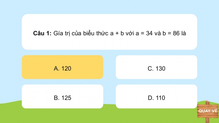 Giáo án powerpoint dạy thêm Toán 4 chân trời Bài 11: Biểu thức có chứa chữ (tiếp theo)