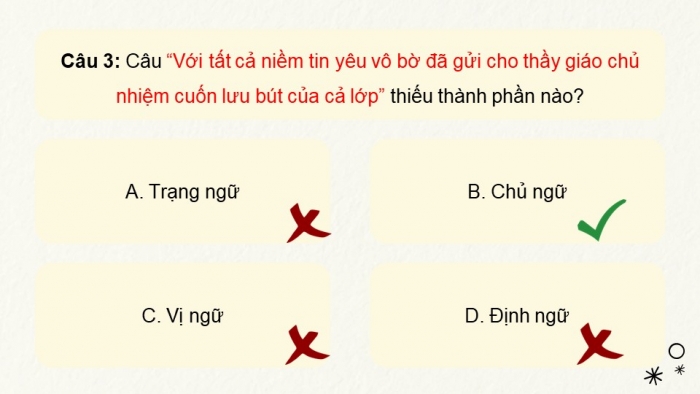 Giáo án powerpoint dạy thêm Ngữ văn 11 cánh diều Bài 4 TH tiếng Việt: Lỗi về thành phần câu và cách sửa