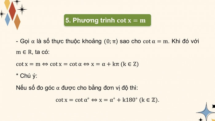 Giáo án powerpoint dạy thêm Toán 11 cánh diều Chương 1 Bài 4: Phương trình lượng giác cơ bản