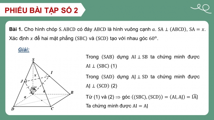 Giáo án powerpoint dạy thêm Toán 11 cánh diều Bài tập cuối chương 8