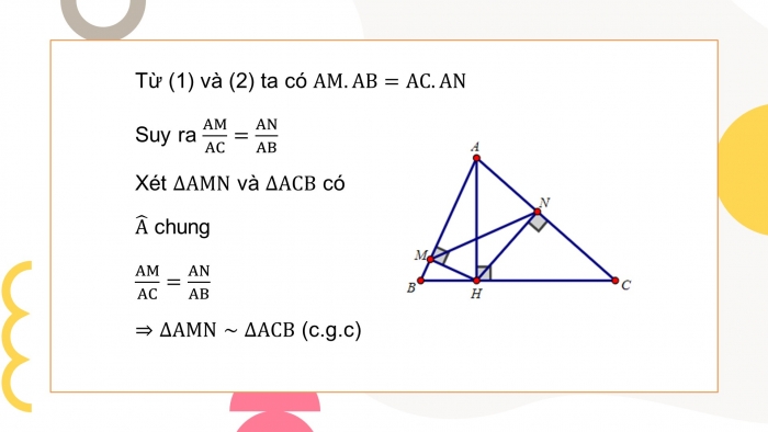 Giáo án powerpoint dạy thêm Toán 8 chân trời Chương 8 Bài 3: Các trường hợp đồng dạng của hai tam giác vuông