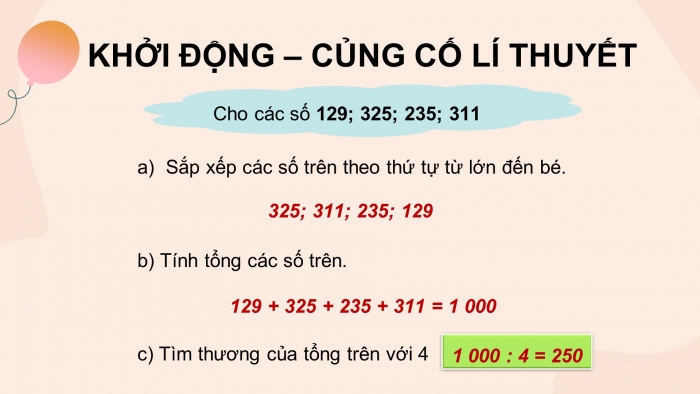 Giáo án powerpoint dạy thêm Toán 4 chân trời Bài 19: Tìm số trung bình cộng