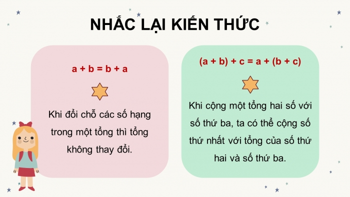 Giáo án powerpoint dạy thêm Toán 4 chân trời Bài 13: Tính chất giao hoán, tính chất kết hợp của phép cộng