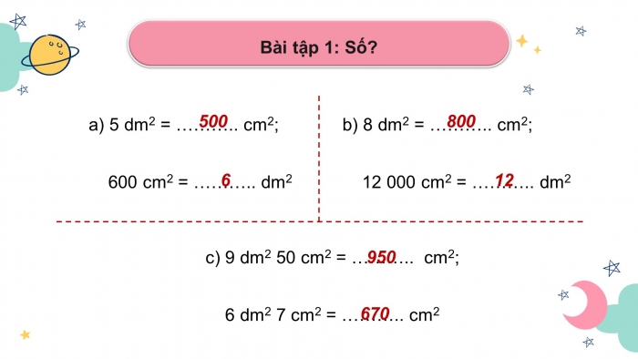 Giáo án powerpoint dạy thêm Toán 4 chân trời Bài 20: Đề-xi-mét vuông 