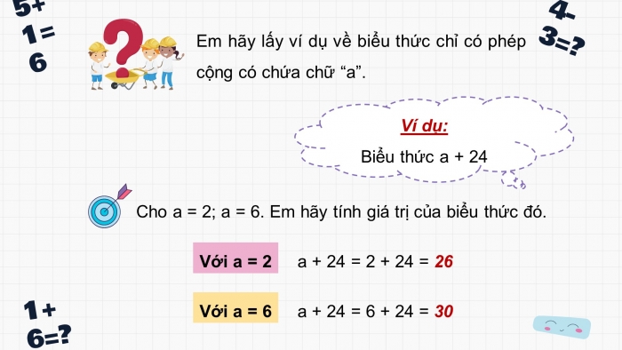 Giáo án powerpoint dạy thêm Toán 4 chân trời Bài 10: Biểu thức có chứa chữ