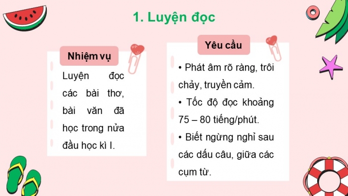 Giáo án powerpoint dạy thêm Tiếng Việt 4 cánh diều Bài 5: Ôn tập giữa học kì 1
