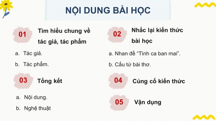 Giáo án powerpoint dạy thêm Ngữ văn 11 cánh diều Bài 6: Tình ca ban mai