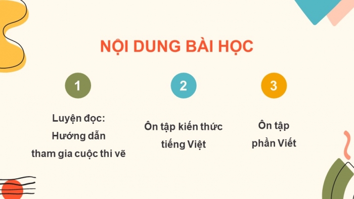 Giáo án powerpoint dạy thêm tiếng việt 4 chân trời CĐ 4 bài 6: Hướng dẫn tham gia cuộc thi vẽ 