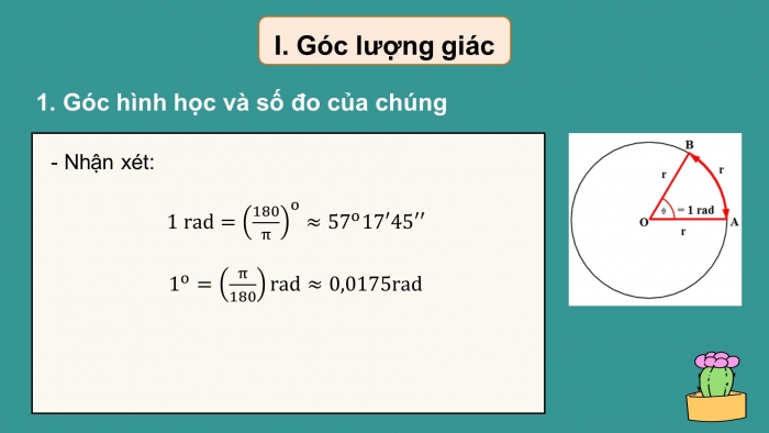 Giáo án powerpoint dạy thêm Toán 11 cánh diều Chương 1 Bài 1: Góc lượng giác. Giá trị lượng giác của góc lượng giác