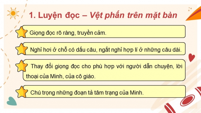 Giáo án powerpoint dạy thêm Tiếng Việt 4 cánh diều Bài 1: Vệt phấn trên mặt bàn