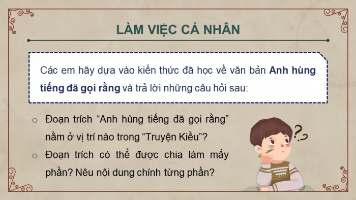 Giáo án powerpoint dạy thêm Ngữ văn 11 cánh diều Bài 2: Anh hùng tiếng đã gọi rằng