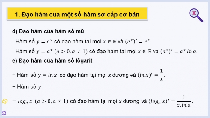 Giáo án powerpoint dạy thêm Toán 11 cánh diều Chương 7 Bài 2: Các quy tắc tính đạo hàm