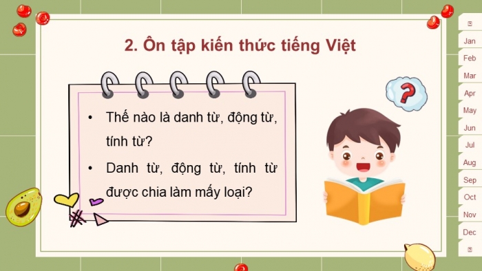 Giáo án powerpoint dạy thêm Tiếng Việt 4 kết nối Bài: Ôn tập và Đánh giá cuối học kì I (P2)