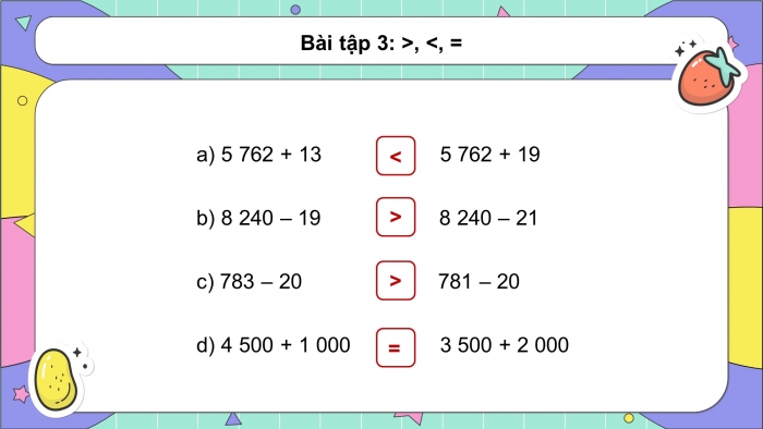 Giáo án powerpoint dạy thêm Toán 4 chân trời Bài 2: Ôn tập phép cộng, phép trừ